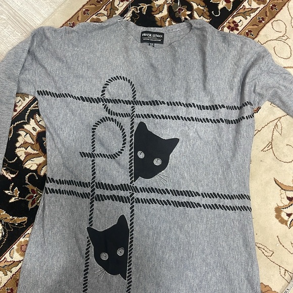 Frank Lyman design collection cat sweater M NWOT - Picture 3 of 15